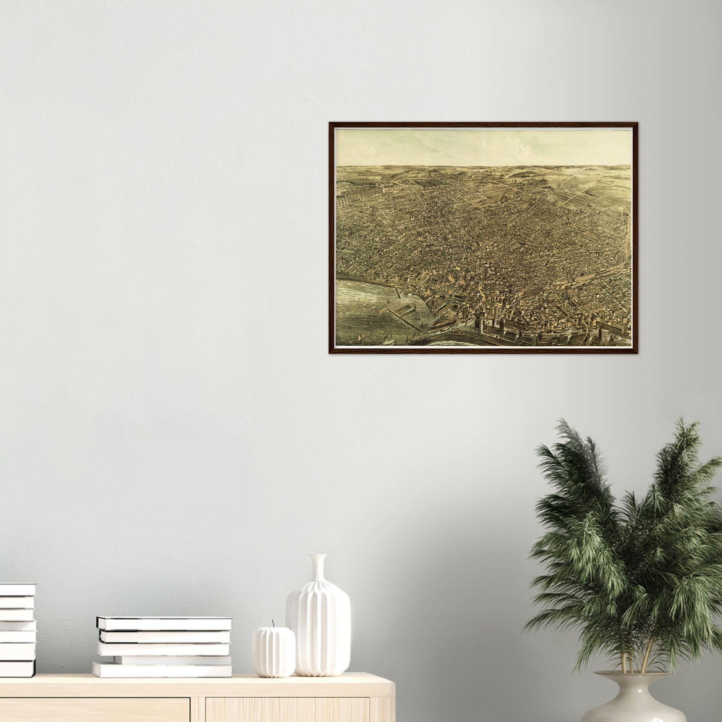 Historische Stadtansicht Buffalo um 1880