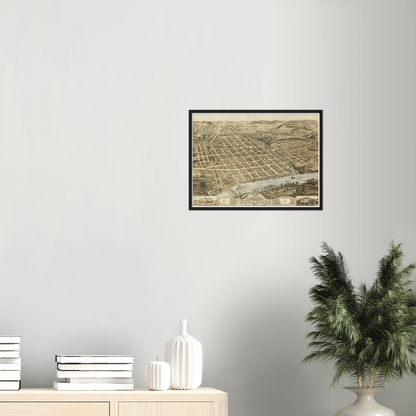 Historical city map  Test product horizontal 3 sizes