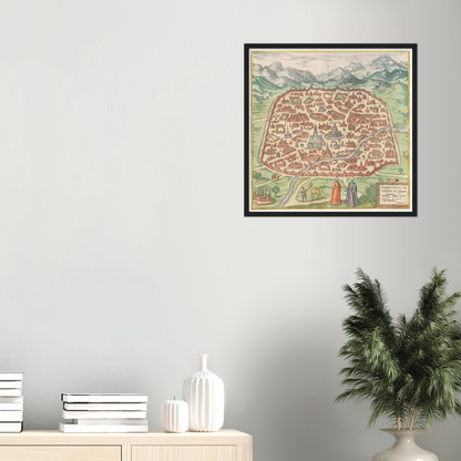 Historical city map  Test product horizontal 3 sizes