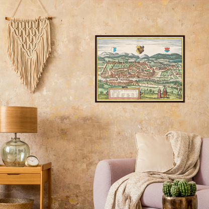 Historical city map  Test product horizontal 3 sizes