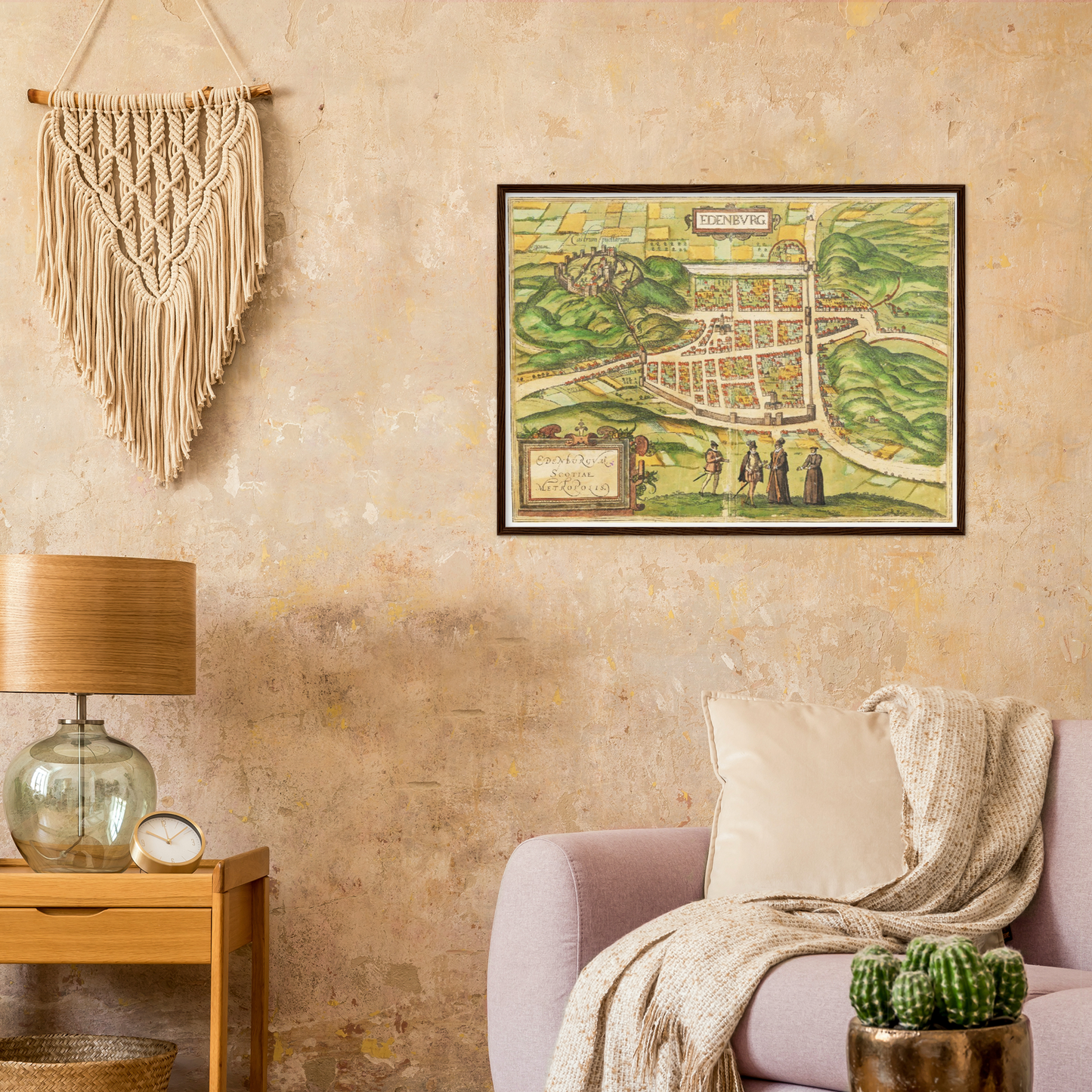 Historischer Stadtansicht Edinburgh um 1580