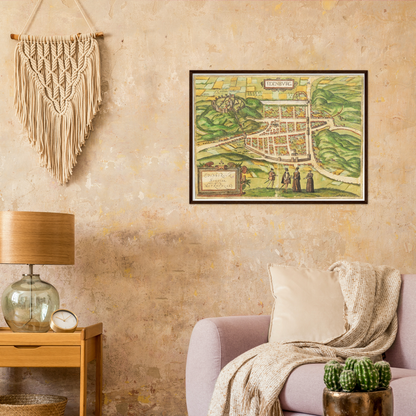 Historischer Stadtansicht Edinburgh um 1580