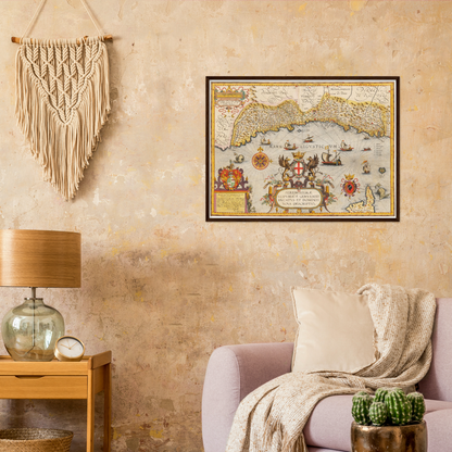 Historische Landkarte Ligurien um 1609