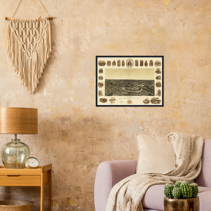 Historical city map  Test product horizontal 3 sizes