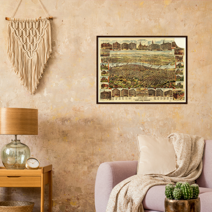 Historical city map  Test product horizontal 3 sizes