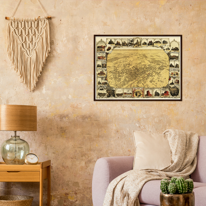 Historical city map  Test product horizontal 3 sizes