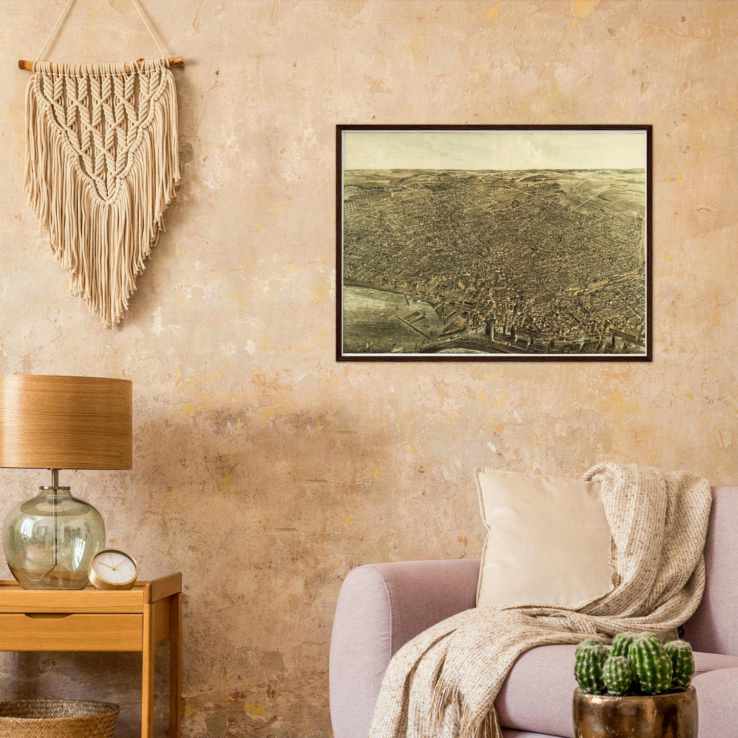 Historische Stadtansicht Buffalo um 1880