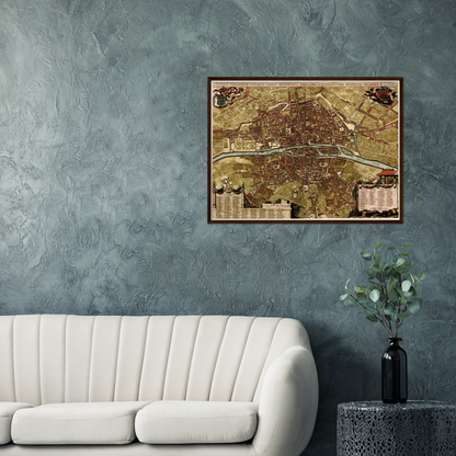 Historical city map  Test product horizontal 3 sizes