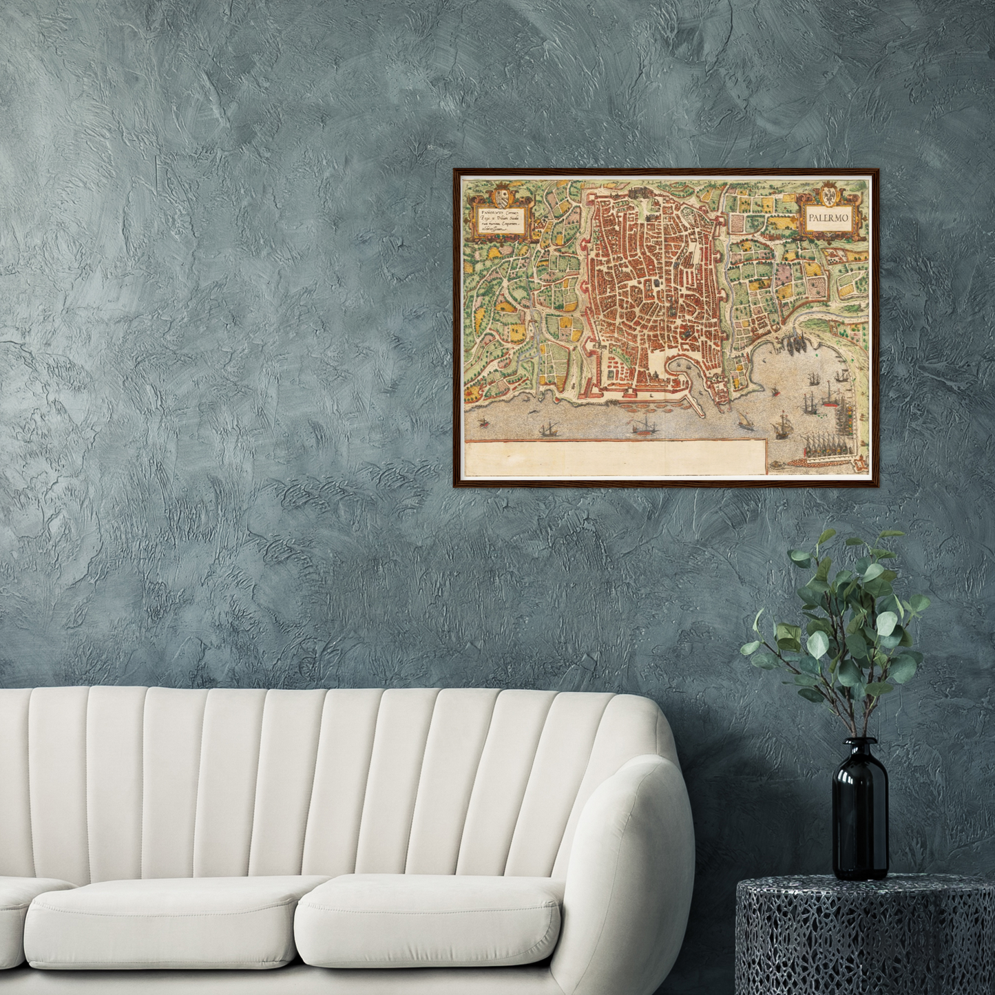 Historischer Stadtplan Palermo um 1592