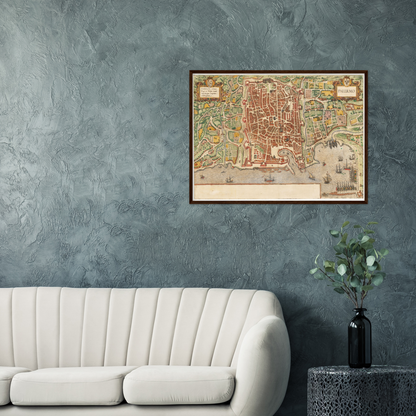 Historischer Stadtplan Palermo um 1592