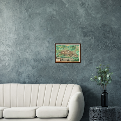 Historical city map  Test product horizontal 3 sizes