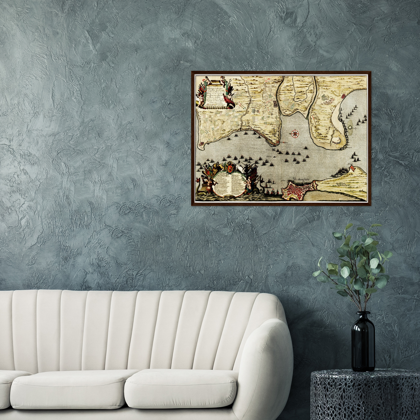 Historischer Stadtplan Cadiz um 1700