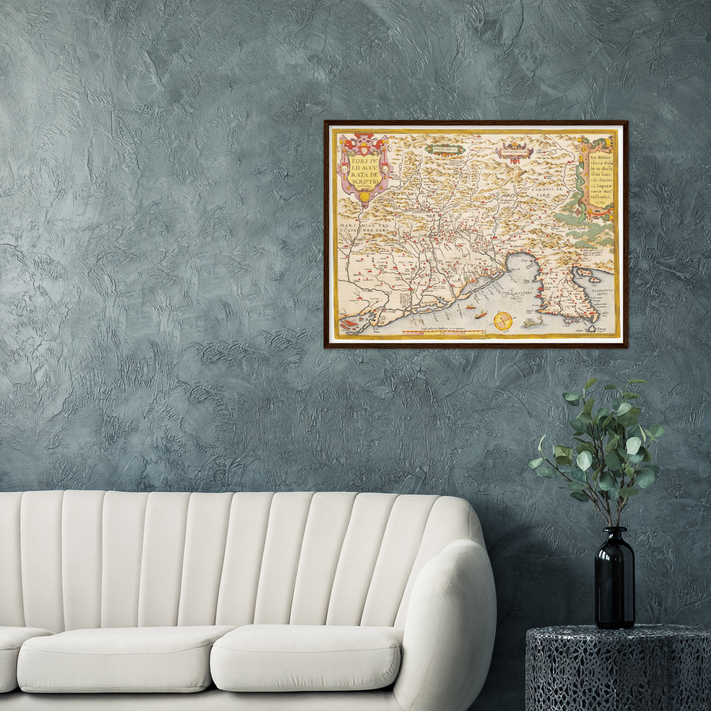 Historische Landkarte Venetien um 1609