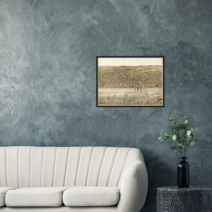 Historical city map  Test product horizontal 3 sizes