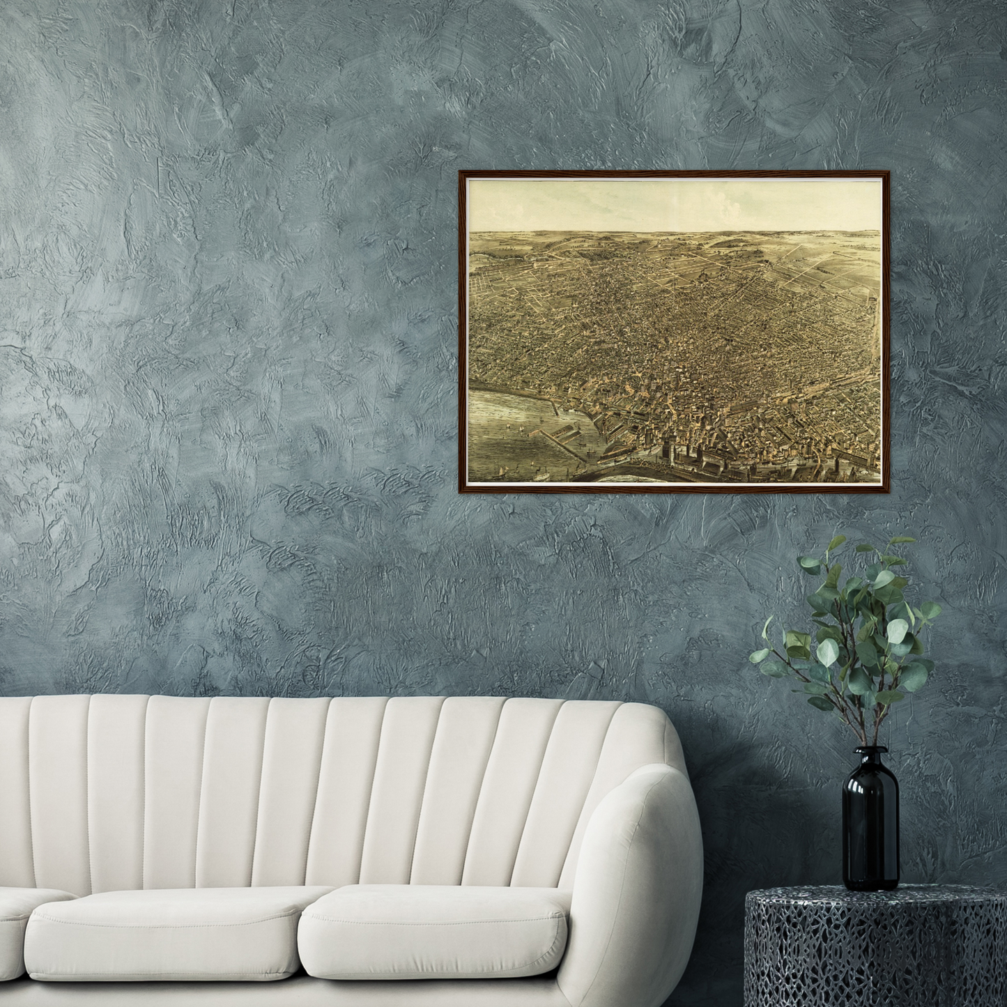 Historische Stadtansicht Buffalo um 1880