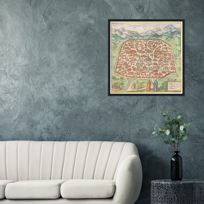 Historical city map  Test product horizontal 3 sizes