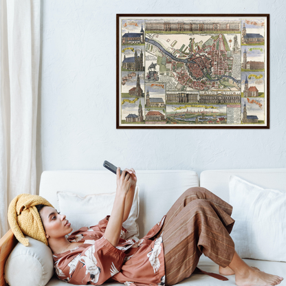 Historical city map  Test product horizontal 3 sizes