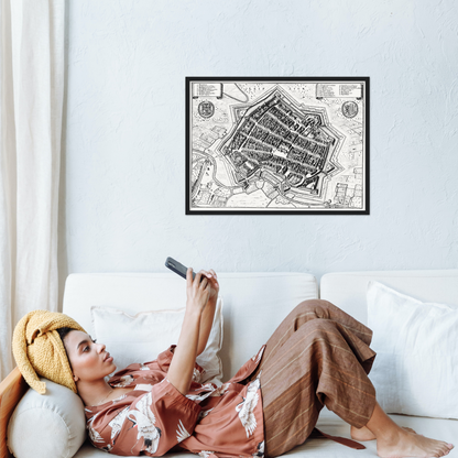 Historical city map  Test product horizontal 3 sizes