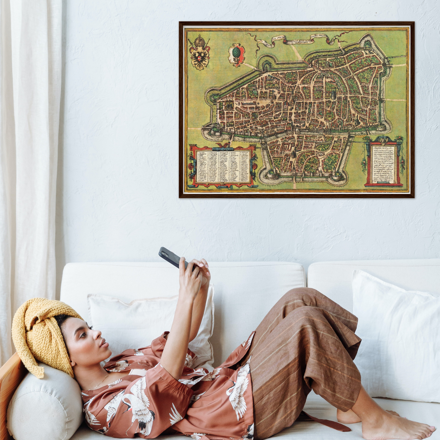 Historical city map  Test product horizontal 3 sizes