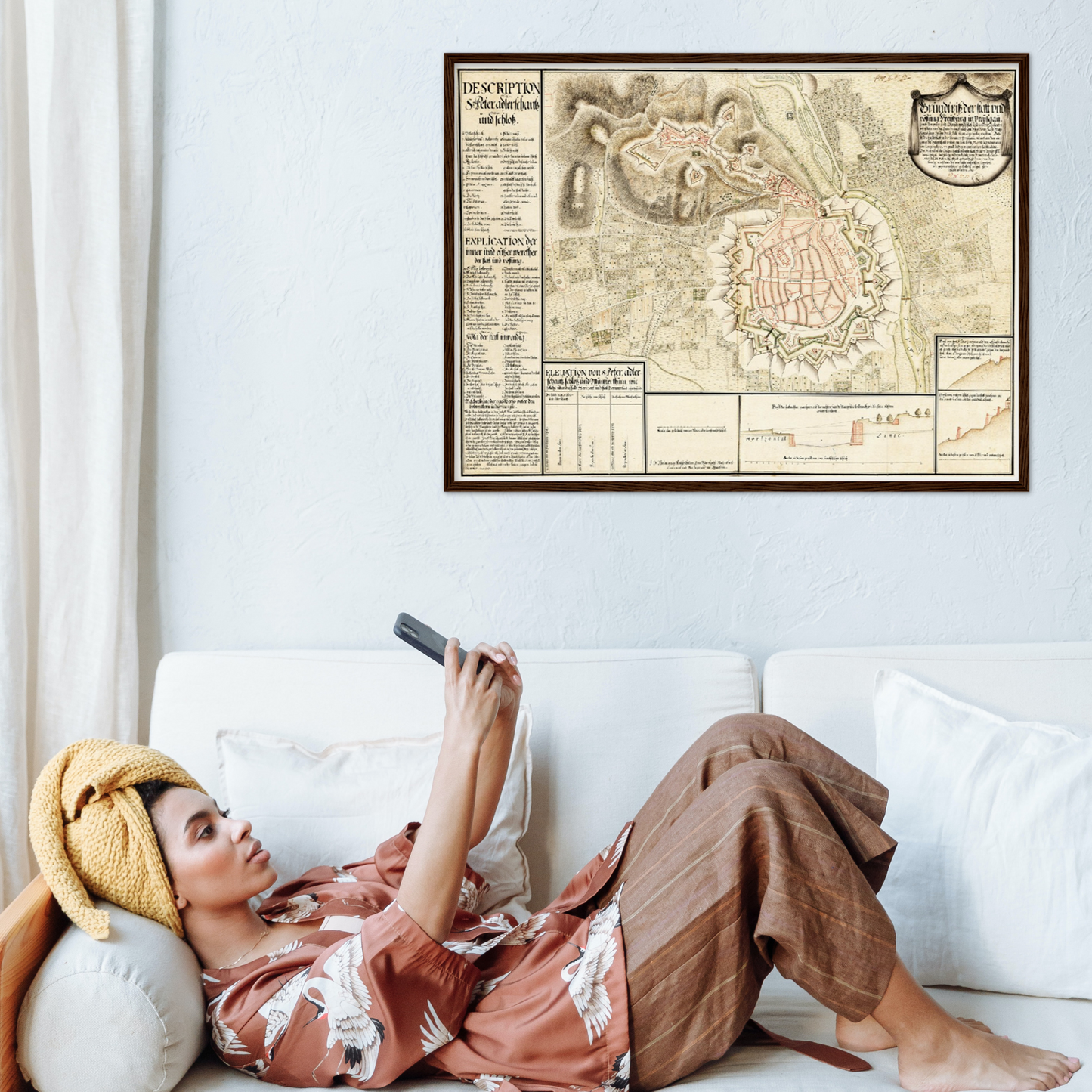 Historical city map  Test product horizontal 3 sizes