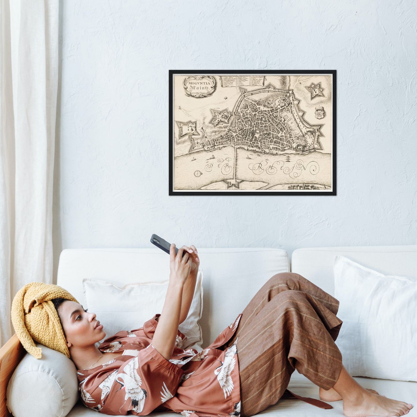 Historischer Stadtplan Mainz um 1670