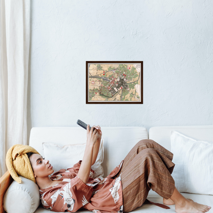 Historical city map  Test product horizontal 3 sizes