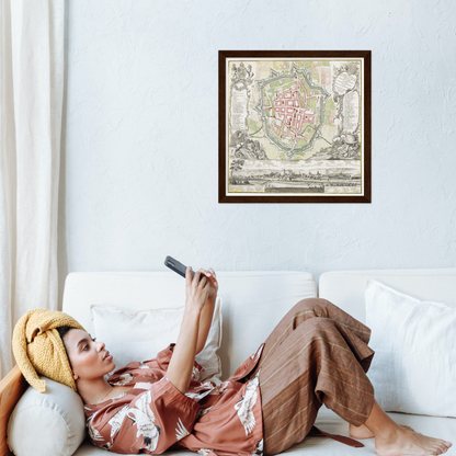 Historical city map  Test product horizontal 3 sizes