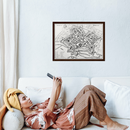 Historical city map  Test product horizontal 3 sizes