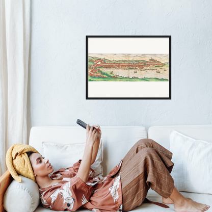 Historische Stadtansicht Flensburg um 1592