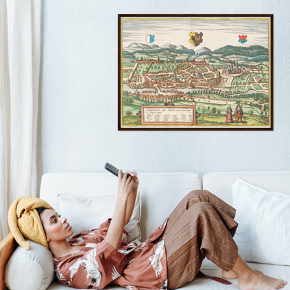 Historical city map  Test product horizontal 3 sizes