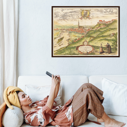 Historical city map  Test product horizontal 3 sizes