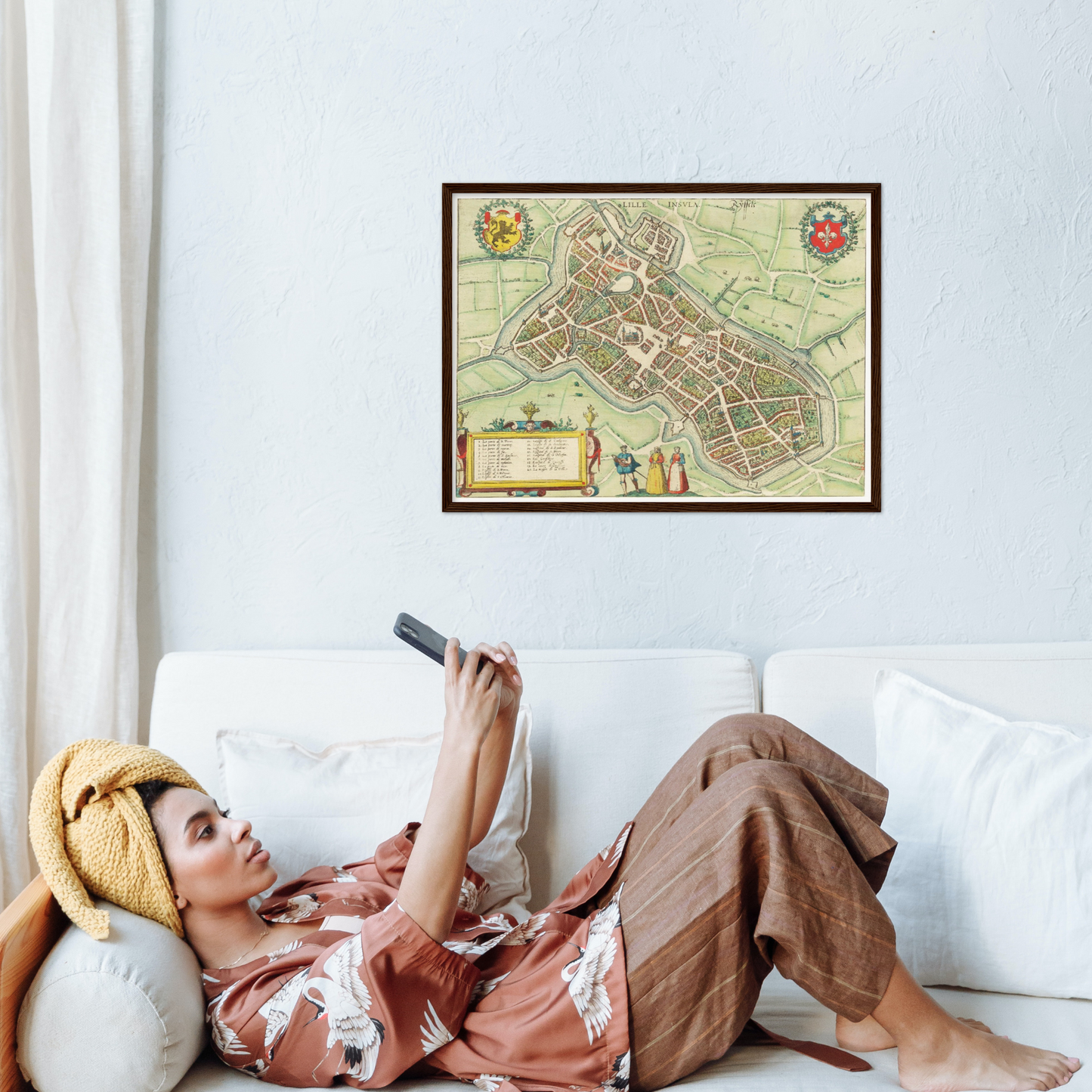 Historical city map  Test product horizontal 3 sizes