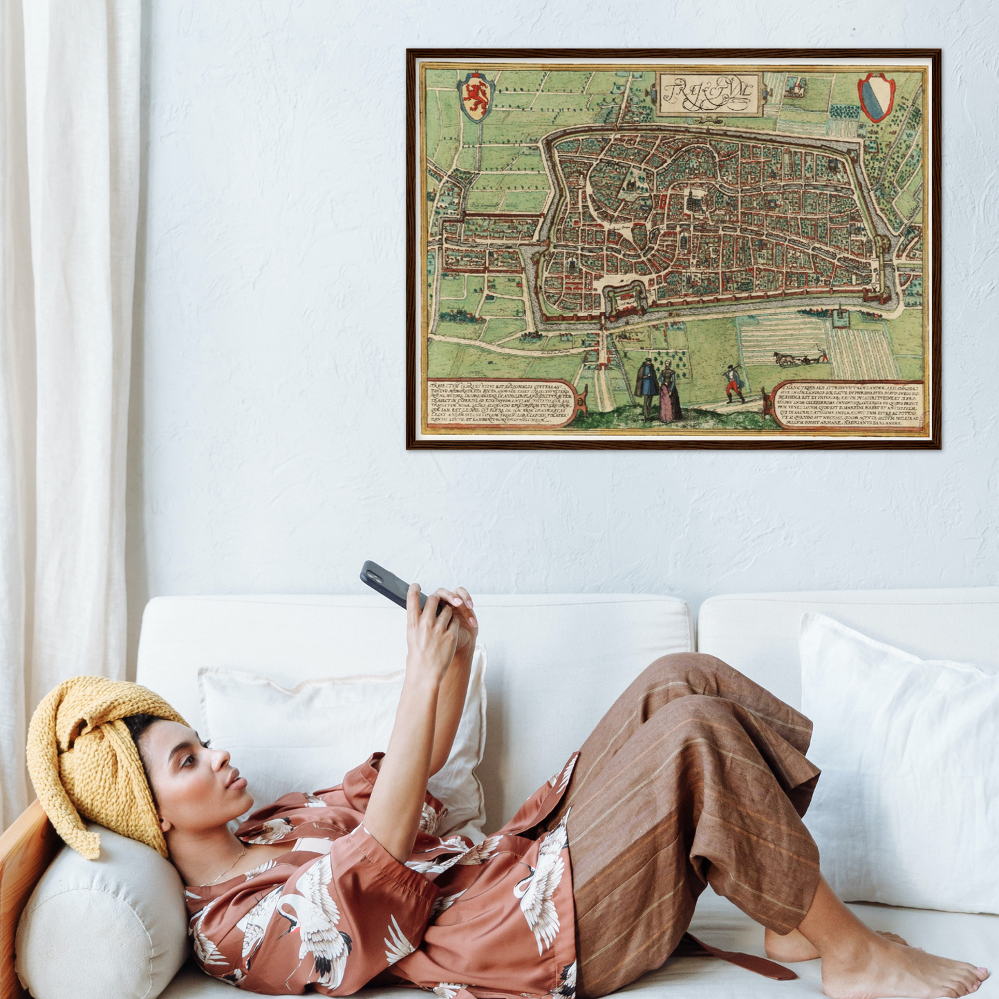 Historischer Stadtplan Utrecht um 1582