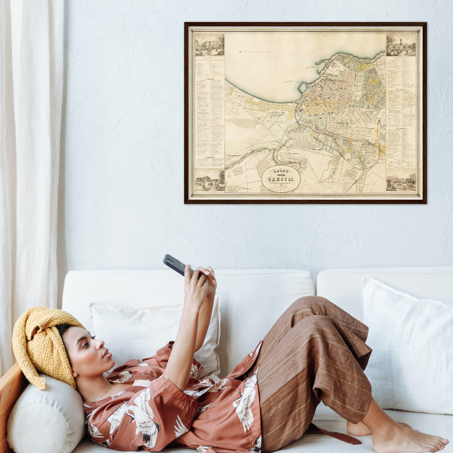 Historischer Stadtplan Odessa um 1864