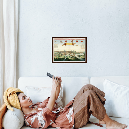 Historical city map  Test product horizontal 3 sizes