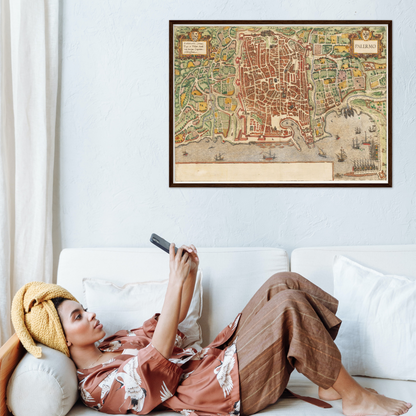 Historischer Stadtplan Palermo um 1592