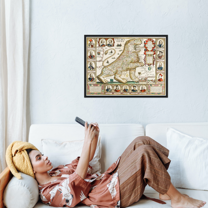 Historical city map  Test product horizontal 3 sizes