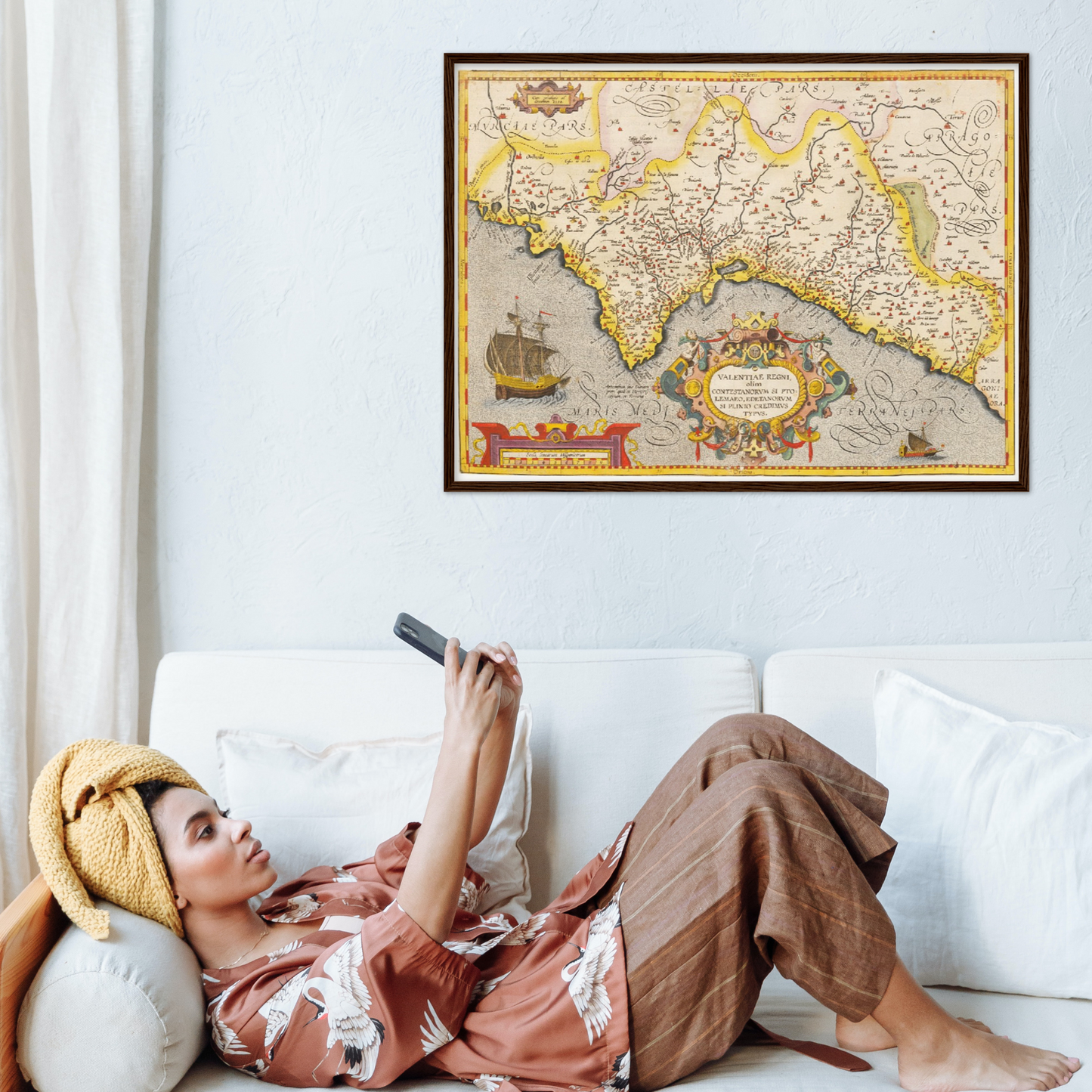 Historische Landkarte Valencia um 1609