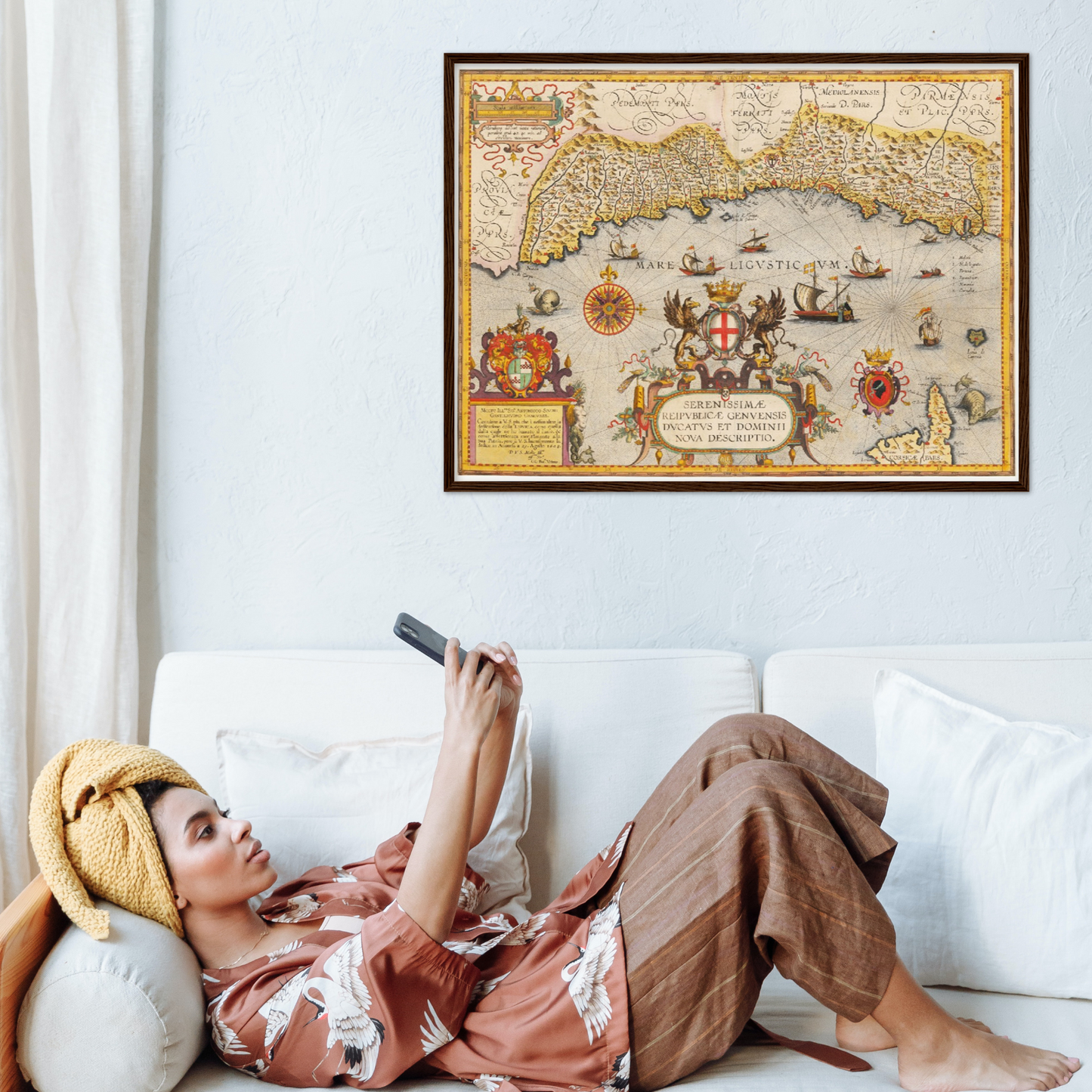 Historische Landkarte Ligurien um 1609