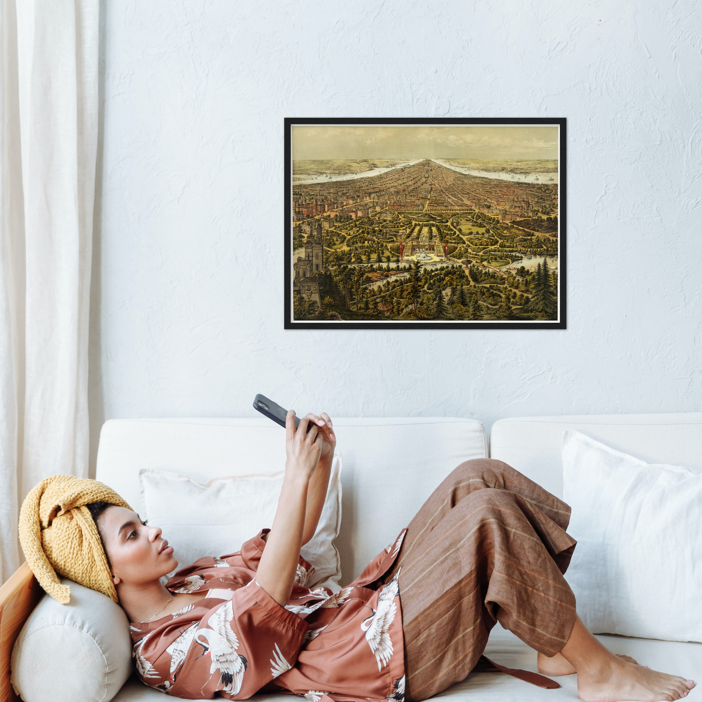 Historical city map  Test product horizontal 3 sizes