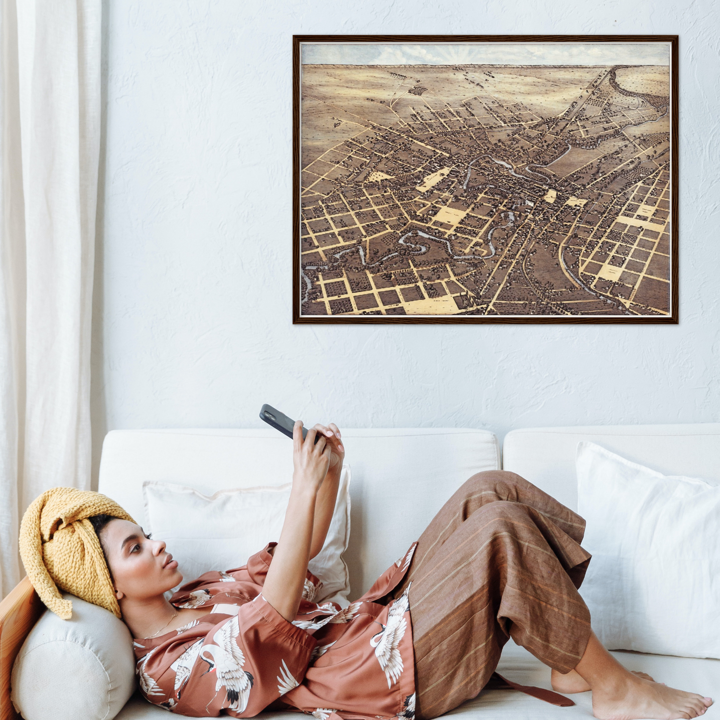 Historical city map  Test product horizontal 3 sizes