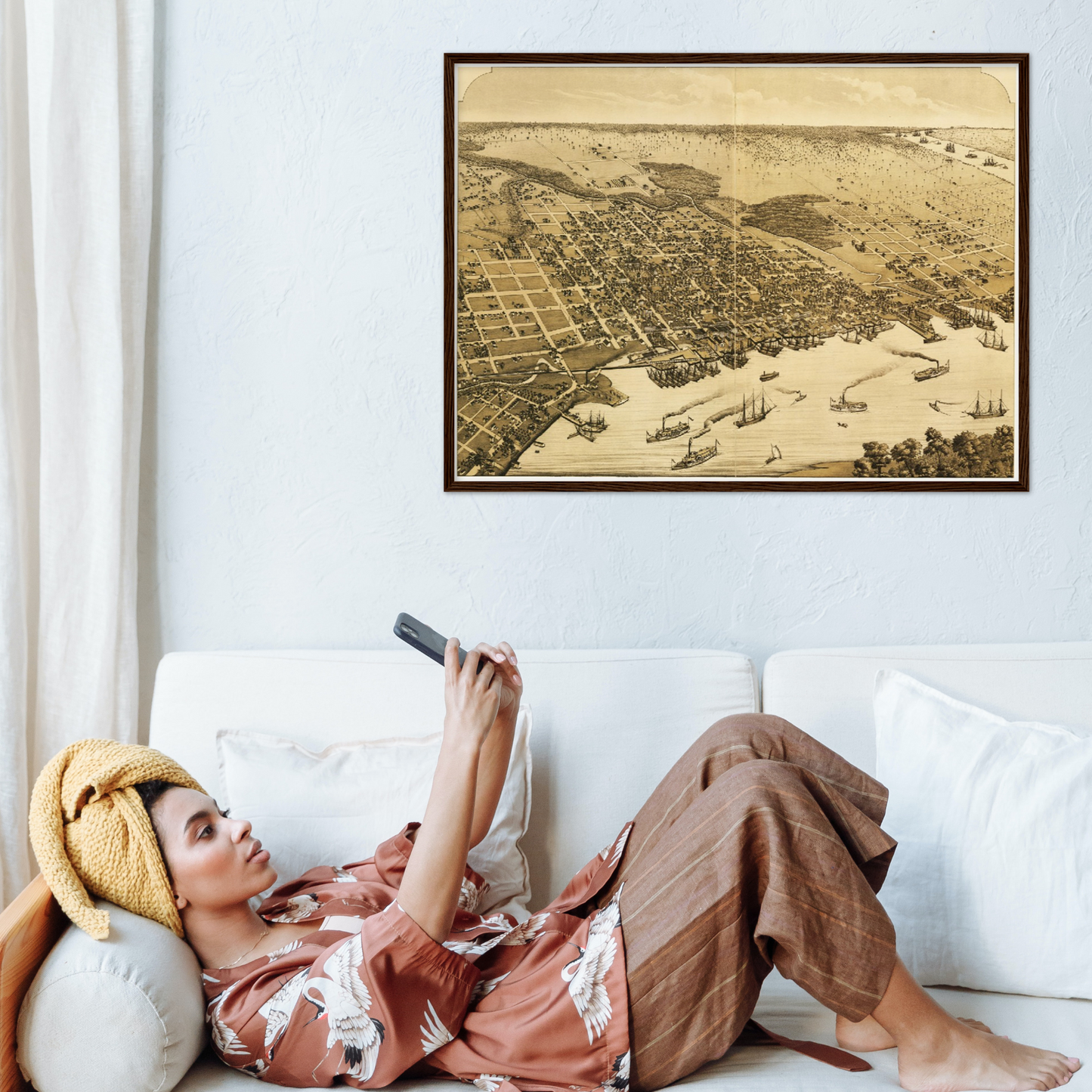 Historical city map  Test product horizontal 3 sizes