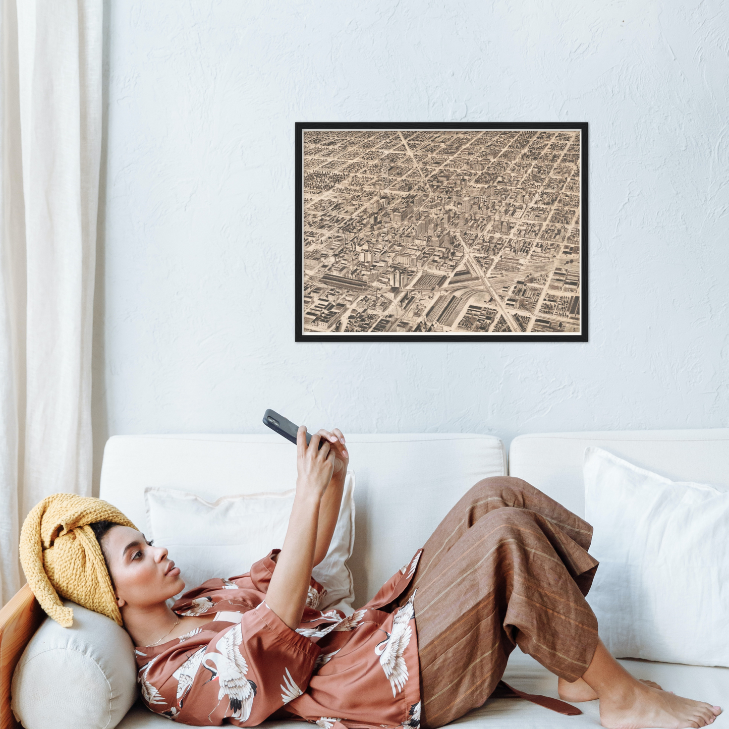 Historical city map  Test product horizontal 3 sizes