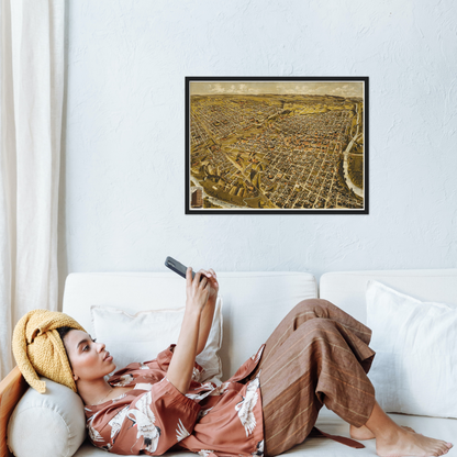 Historical city map  Test product horizontal 3 sizes