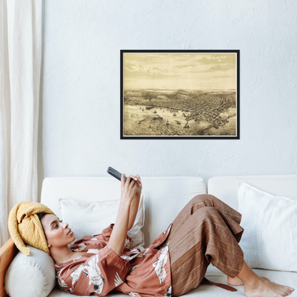 Historical city map  Test product horizontal 3 sizes