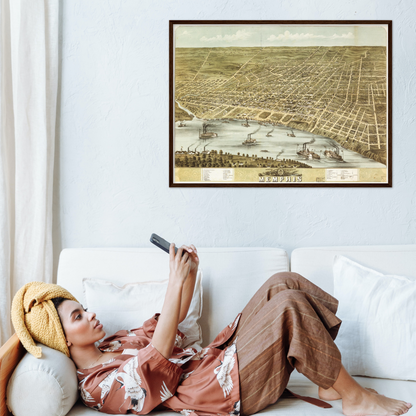 Historical city map  Test product horizontal 3 sizes