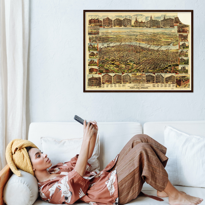 Historical city map  Test product horizontal 3 sizes