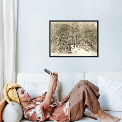 Historical city map  Test product horizontal 3 sizes