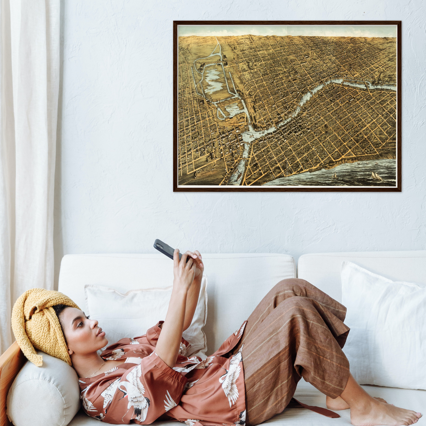 Historical city map  Test product horizontal 3 sizes