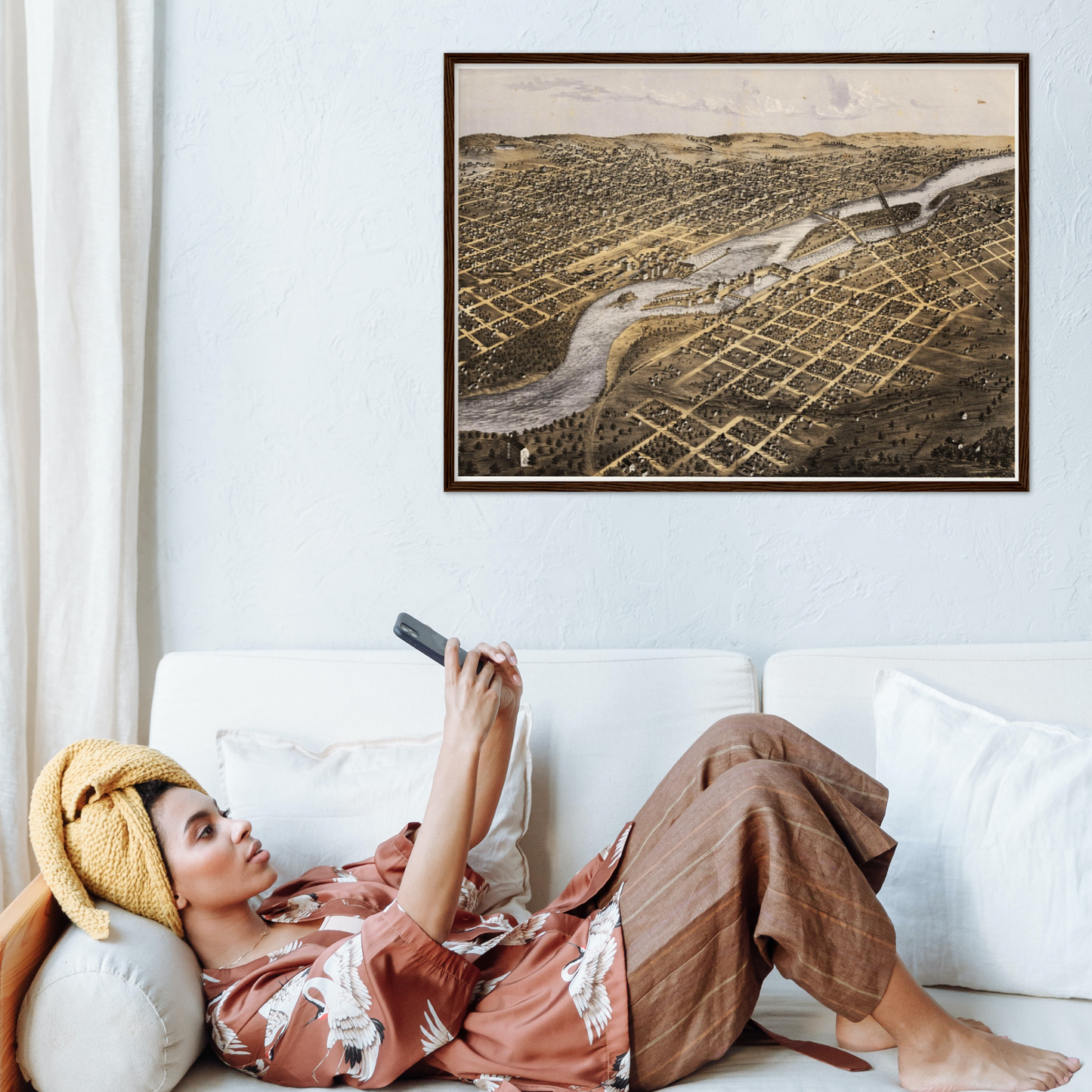 Historical city map  Test product horizontal 3 sizes